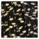 Tissu Crepe Noir Imprime Feuillage 