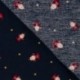 Tissu Popeline Coton Santa Navy