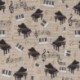 Tissu Demi Panama Piano Fond Lin 