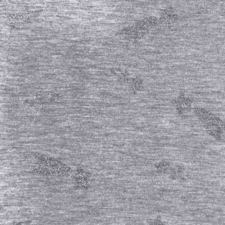 Tissu Sweat Comete Argent