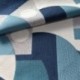 Tissu Jacquard Curvy Bleu