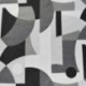 Tissu Jacquard Curvy Gris