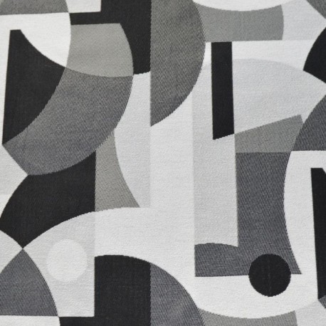 Tissu Jacquard Curvy Gris