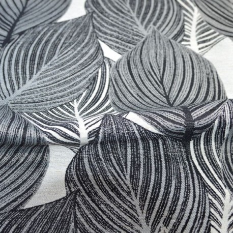 Tissu Jacquard Vick Noir 