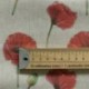 Tissu Imprimé Primavera Coquelicot Fond Lin 