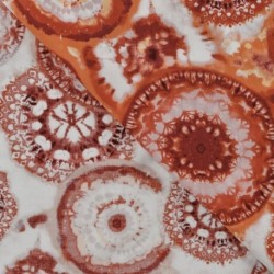Tissu Coton Rayonne Imprimée Cercle Terra