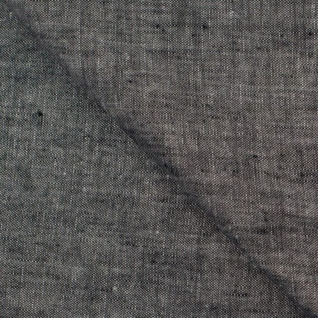 Tissu Lin Georgio Uni Gris Foncé