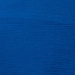Tissu Double Gaze Uni Bleu Roi 