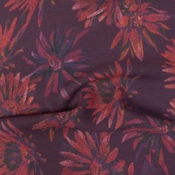 Tissu Viscose Twill Imprime Bordeaux