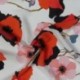 Tissu Viscose Imprimé Ecru Coquelicot