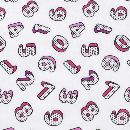 Tissu Imprimé Numbers Multico 
