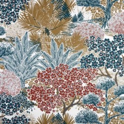 Tissu Demi Natte Mako Petrole Grande Largeur
