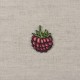 Ecusson theme jardin - Framboise