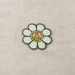 Ecusson paix - Fleur