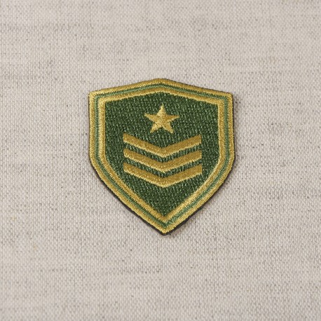 Ecusson blason armee - Army fond kaki