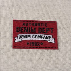 Ecusson authentic denim - Rouge