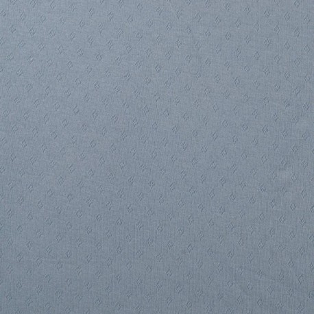 Tissu Jersey Ajouré Bleu