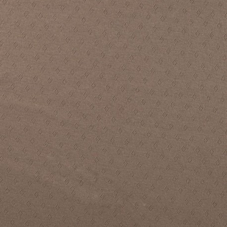 Tissu Jersey Ajouré Taupe