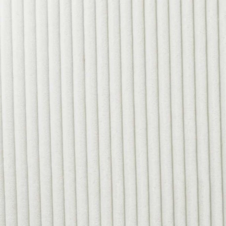 Tissu Polaire Microfibre Cotelée Ecru 