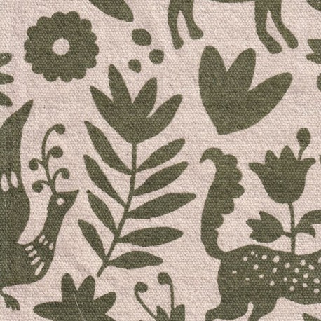 Tissu Toile Lourde Otomi Kaki 