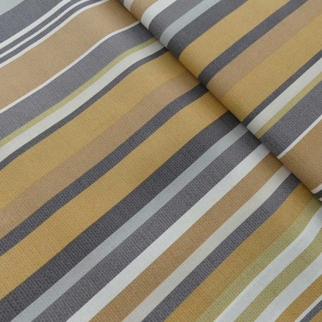 Tissu Enduit Garden Stripe Rayé Gold 