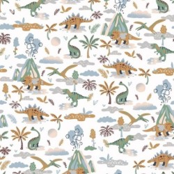 Tissu Imprimé Diplo Blanc