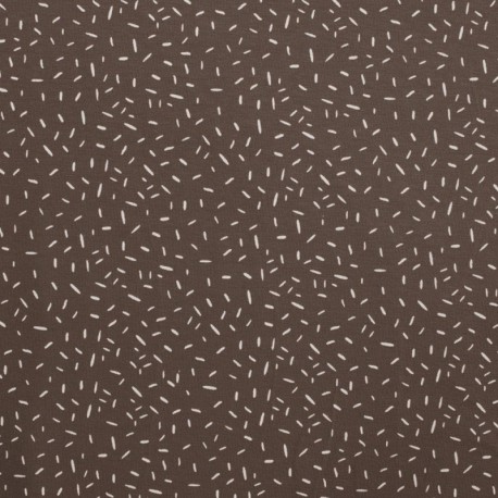 Tissu Jersey Coton Confetti Marron 