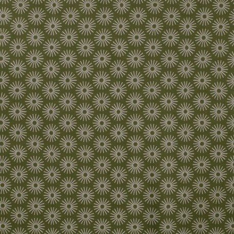 Tissu Jersey Coton Parapluie Vert Army 