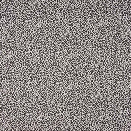 Tissu Jersey Coton Imprimé Leopard Blanc