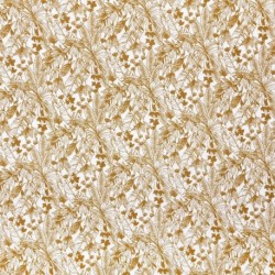 Tissu Imprimé Herbal Moutarde