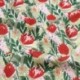 Tissu Imprimé Tiare Rouge 