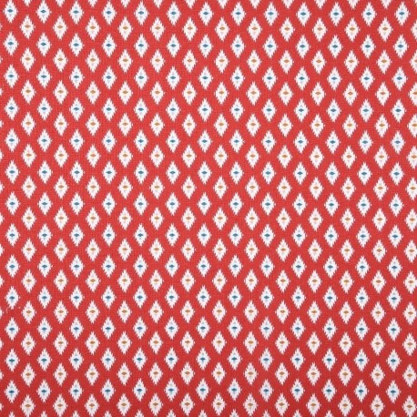 Tissu Imprimé Mex Rouge 