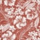 Tissu Imprimé Hibiscus Terracotta