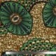 Tissu Wax Imprimé Vert Marron