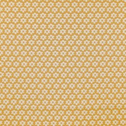 Tissu Imprime Paquerette Ocre 