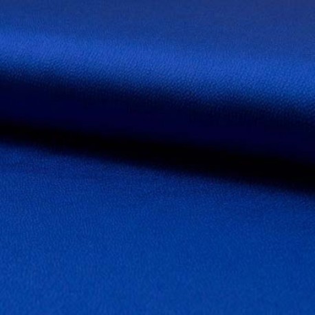 Tissu Satin Bubble Uni Cobalt