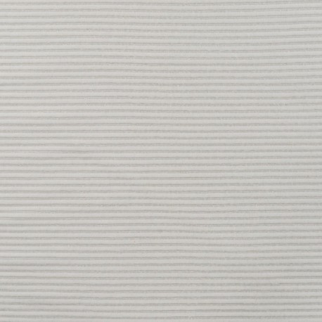 Tissu Jersey Aspect Velours Côtelé Ecru