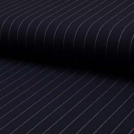 Tissu Toile Nylon Large Rayure Navy
