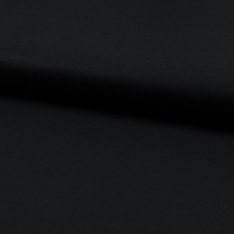 Tissu Popeline Unie Bio Noir