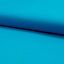 Tissu Popeline Unie Bio Turquoise