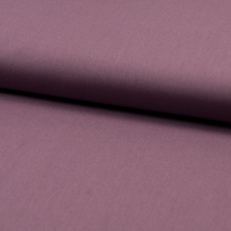 Tissu Popeline Unie Bio Mauve