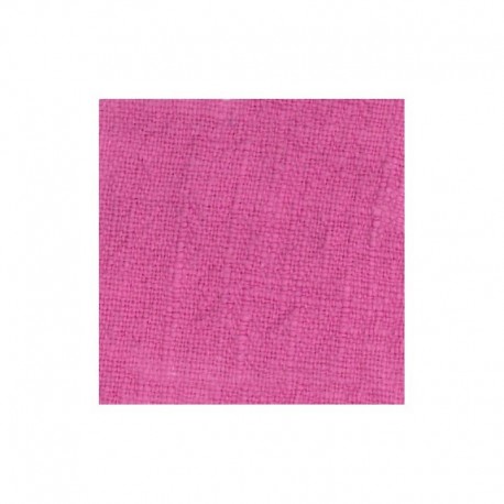Tissu Lin Lavé Uni Fuchsia