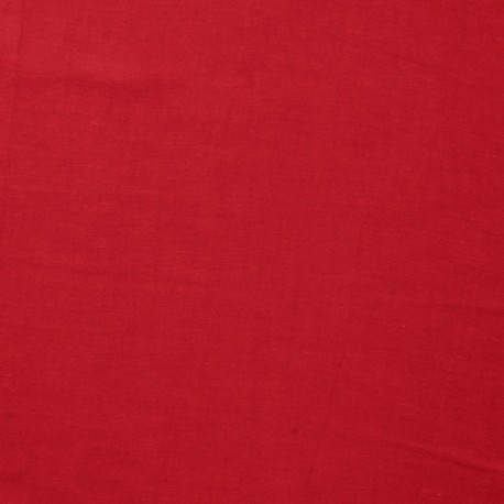 Tissu Lin Emilio Rouge