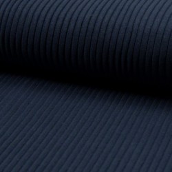 Tissu Maille Bord Côte Marine Chiné