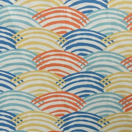 Tissu Bachette Imprimé Fifi Corail