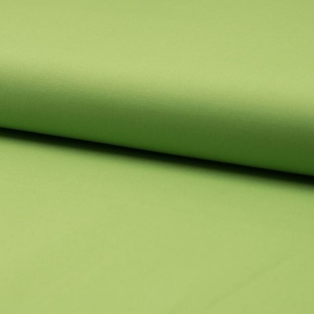 Tissu Coton Léger Extensible Uni Vert Kiwi