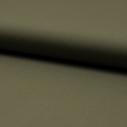 Tissu Coton Léger Extensible Uni Vert Army