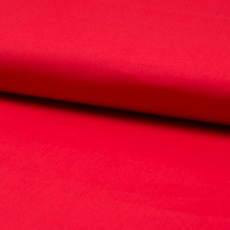 Tissu Coton Léger Extensible Uni Rouge