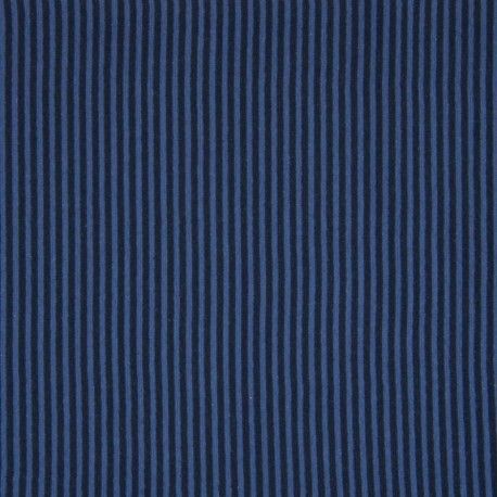 Tissu Bord Cote Rayure 3mm Navy Jeans