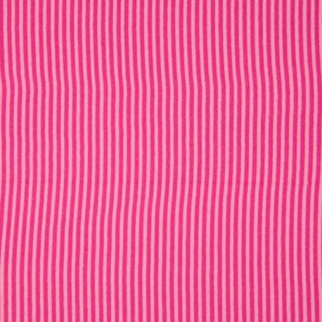 Tissu Bord Cote Rayure 3mm Fuchsia Rose 